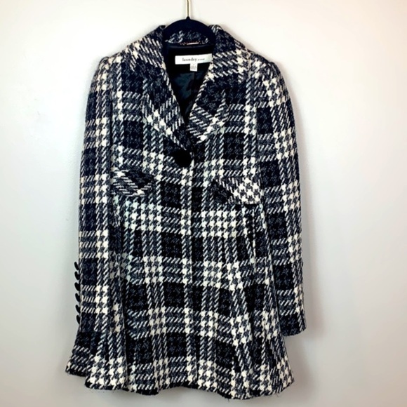 Laundry by Design Wool Blend Houndstooth Swing Coat - Picture 4 of 7